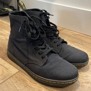 Men’s, black canvas Dr. Martens